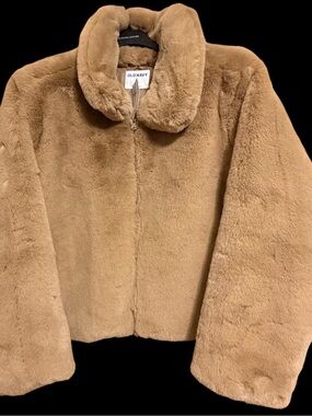 Old Navy Faux Fur Jacket - Classic Camel Brown